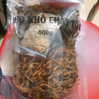 HEO KHÔ CHÁY TỎI LOẠI 500GR SẠCH, NGON ĐẶC BIỆT