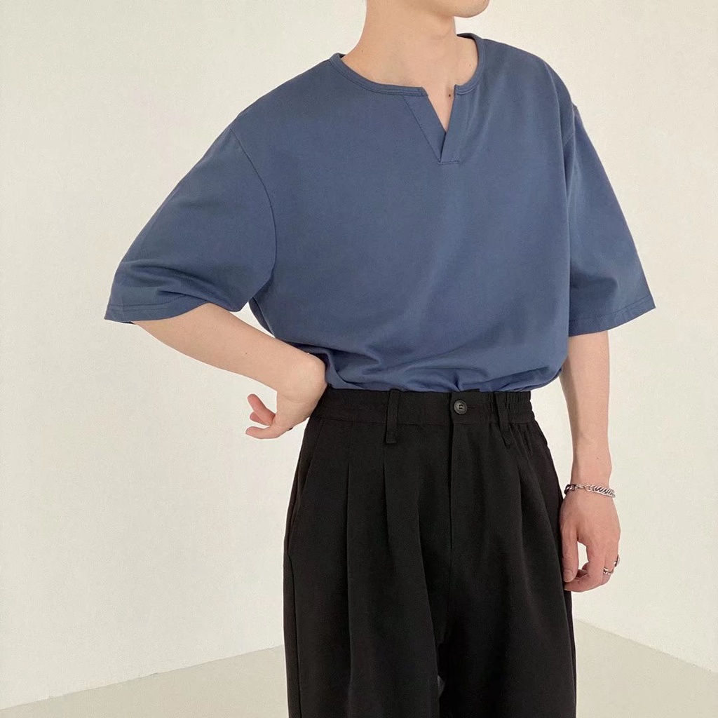 Áo Thun Trơn Tay Ngắn Thời Trang Hàn Quốc Dành Cho Nam Giới áo polo nam from rộng áo phông rộng bigsize simple áo thun nam đẹp fashion áo thun nam tay lỡ