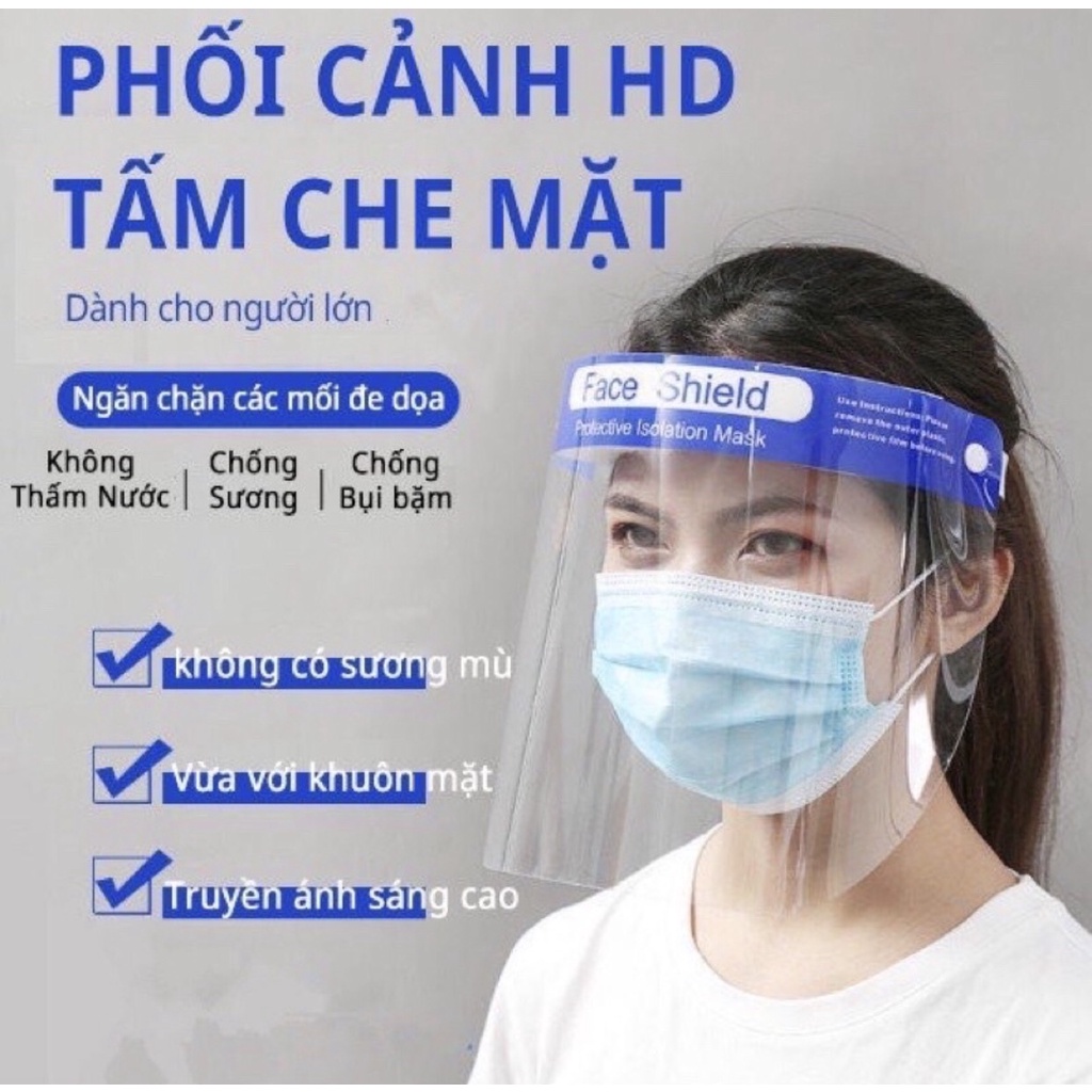 Mặt nạ trong suốt chống giọt bắn / mắt kính phòng dịch Face Shield