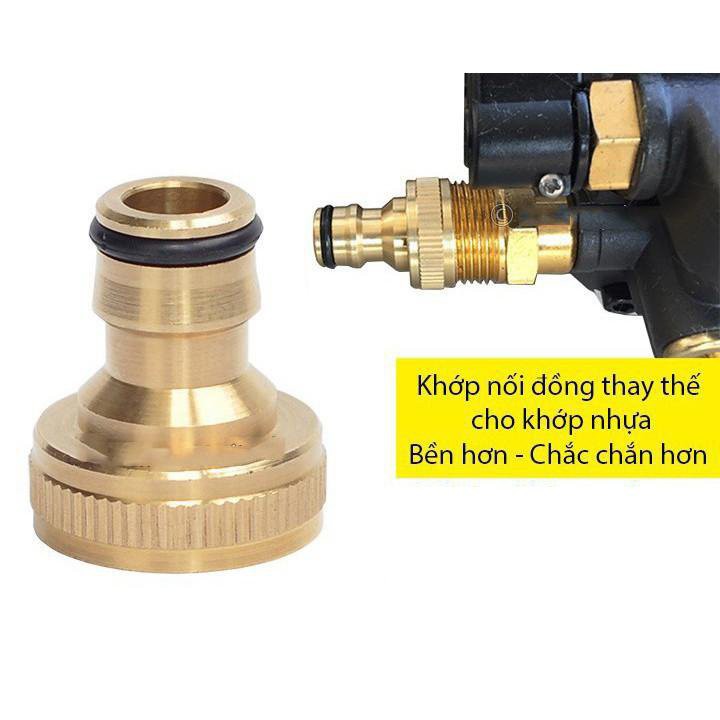 Bộ khớp nối nhanh bằng đồng - đầu nối nhanh dây cấp nước đầu VÀO máy rửa xe,khớp nối nhanh dây hút nước C0004-4