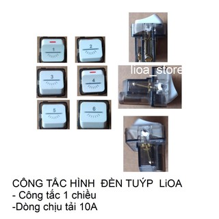 CÔNG TẮC VUÔNG CÓ HÌNH ĐÈN TUÝP TỪ SỐ 1-6.