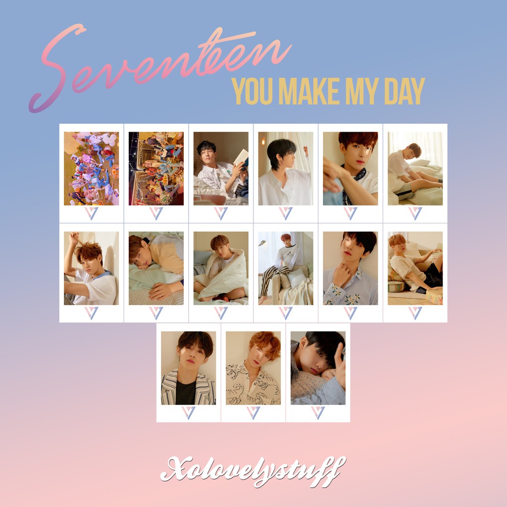 Polaroid Bộ 41 Thẻ Hình Nhóm Nhạc Seventeen - You Make My Day