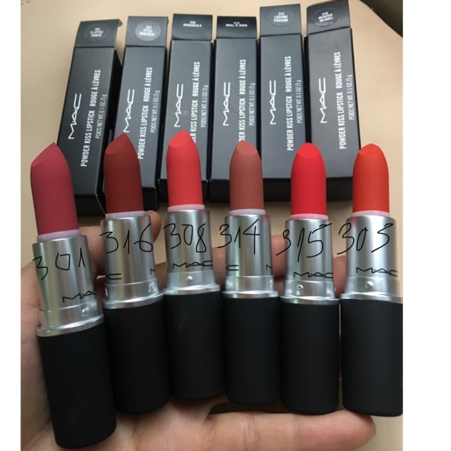 (Bill)săn sale- Son Mac Power Kiss 301/303/308/314/315/316 fullbox USA chuẩn auth