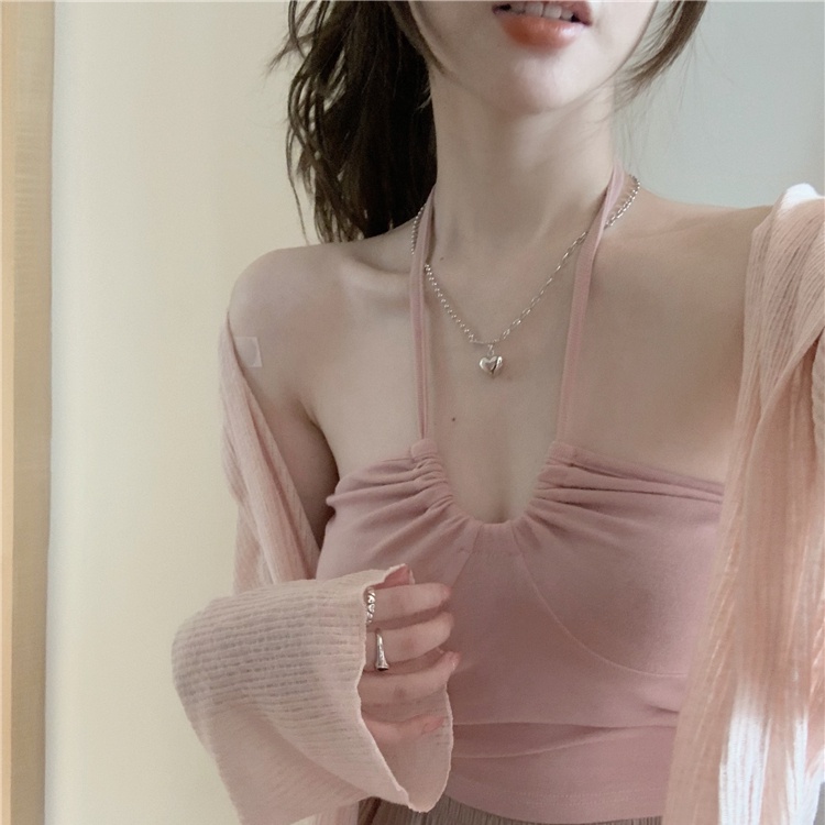 Đầm Hai Dây Dáng Ngắn Thời Trang Mùa Hè Phong Cách Hàn Quốc Cho Nữ