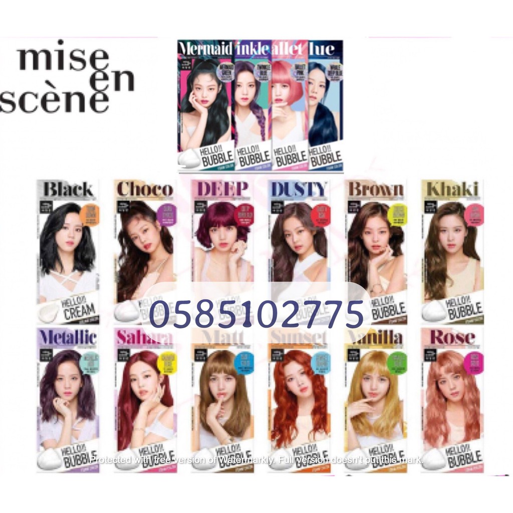 [FS]Thuốc Nhuộm Tóc BlackPink/ Thuốc Nhuộm Tóc Tại Nhà Dạng Bọt Mise en Hello Bubble | BigBuy360 - bigbuy360.vn