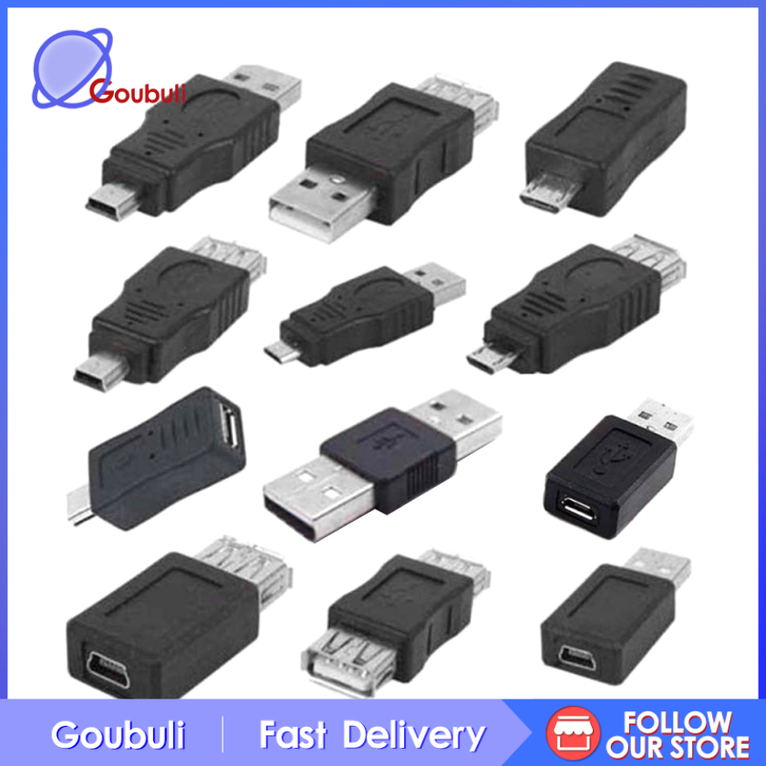 Set 12 Đầu Chuyển Đổi Otg Usb 2.0 A Male Sang Female Micro-B | BigBuy360 - bigbuy360.vn