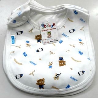 Yếm ăn dặm 2 lớp cotton cho bé