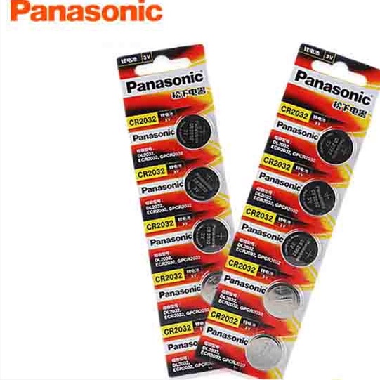 5 VIÊN pin panasonic CR2032 dùng đồng hồ kim Điện tử 3V Pin cúc áo được sử dụng phổ biến trong các thiết bị điện tử