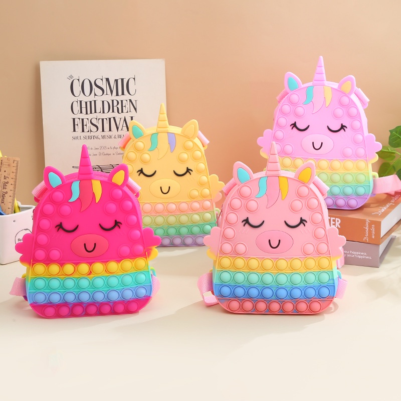 Ba Lô Đi Học Hình Kỳ Lân Dễ Thương Cho Bé