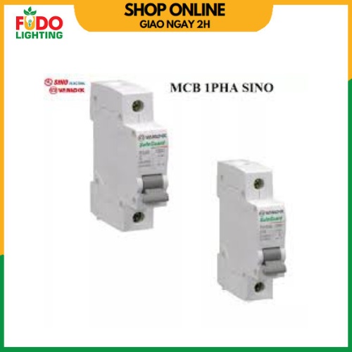 MCB 1P 1 PHA CB TÉP ĐƠN 1 CỰC ÁP TÔ MÁT APTOMAT ÁT TÔ MÁT ATOMAT 50A 63A SINO SP VANLOCK