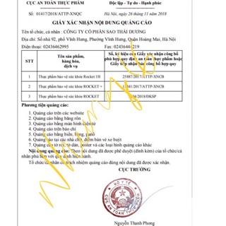 Thực phẩm chức năng Rocket 1h