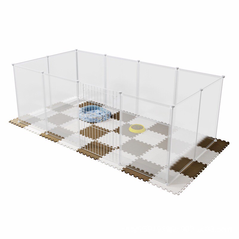 Chuồng Quây Thú Cưng,Lồng Nuôi Chó Mèo Size 45x35cm Nhựa Trắng Trong Suốt