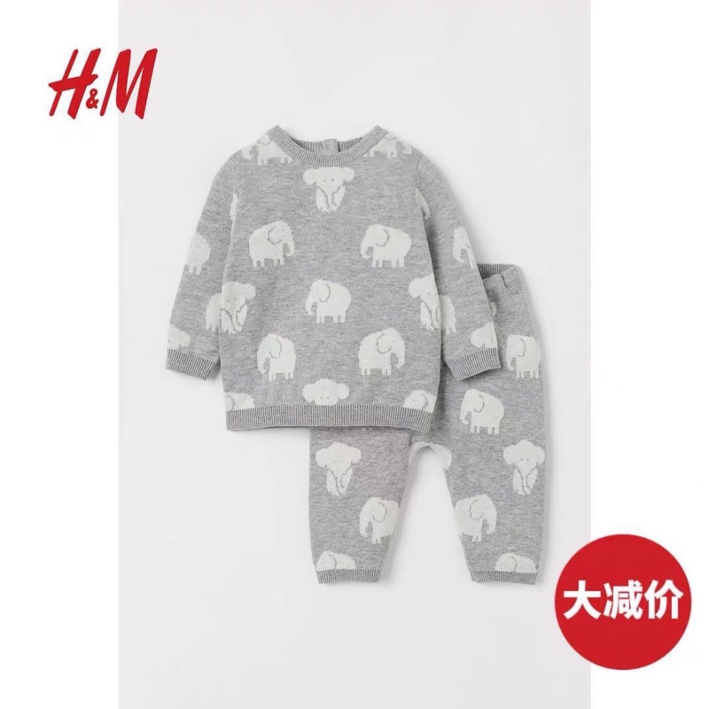 Bộ len hm cho bé 4/5y