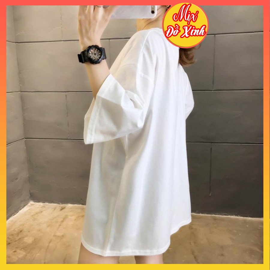 Áo thun form rộng tay lỡ, áo phông unisex, chất thun cotton Mix. Đồ Xinh, in hình Công Chúa Tuyết | BigBuy360 - bigbuy360.vn