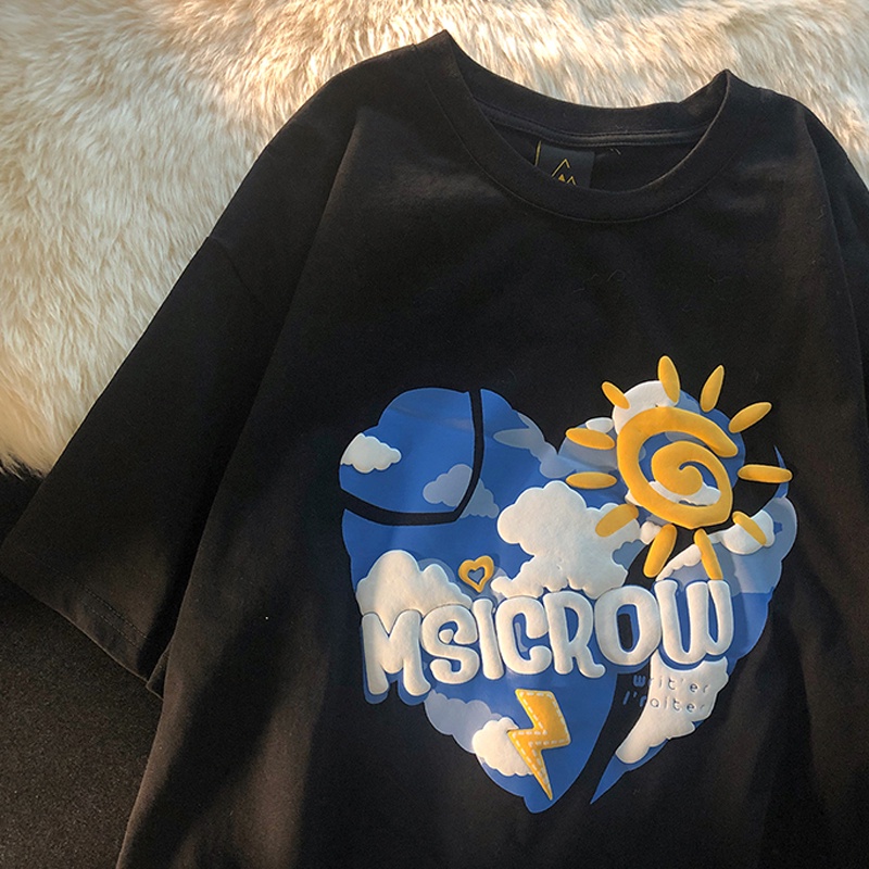 NRVP Áo Thun Nữ Tay Ngắn In Hình Phong Cách Hàn Quốc Thời Trang Mùa Hè 2022