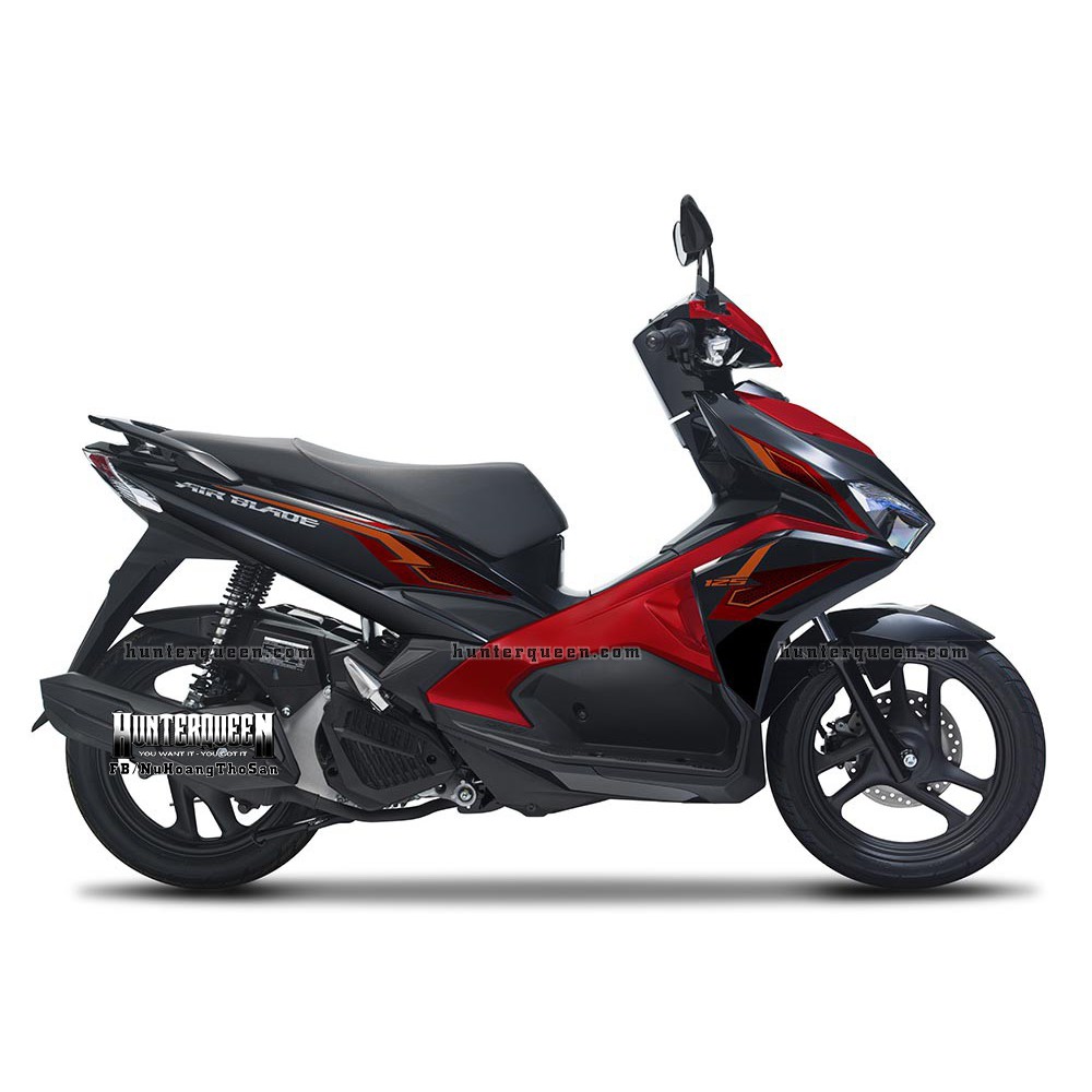 Tem in UV cao cấp. Tem xe Airblade 2018 đen đỏ. Sắc nét tuyệt đối, chuẩn từng chi tiết. Chống phai màu