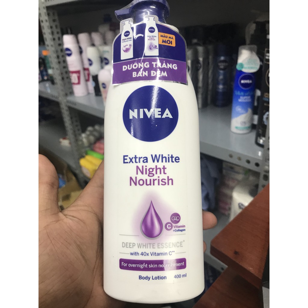 Dưỡng thể trắng da Nivea ban đêm - 350ml