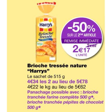 Bánh mì Hoa Cúc Harrys Brioche Tressee 515g (Product From France) | BigBuy360 - bigbuy360.vn