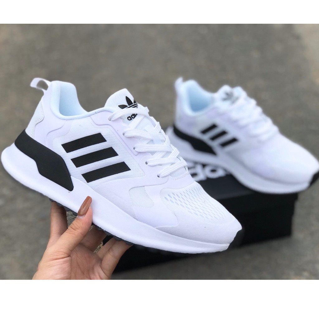 adidas xplr white and black