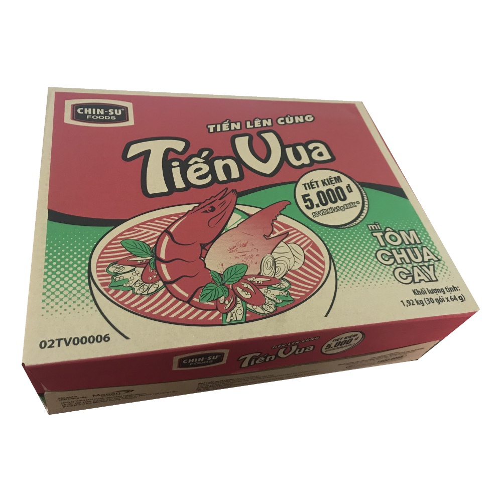 THÙNG 30 GÓI MÌ TIẾN VUA TÔM CHUA CAY ( 60 GRAM )