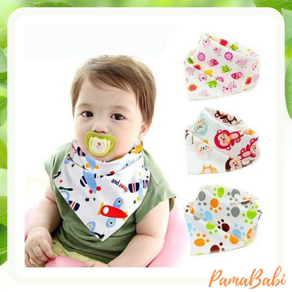 Khăn yếm tam giác đeo cổ có cúc bấm cho bé sơ sinh, yếm chéo Cotton loại đẹp cho bé sơ sinh