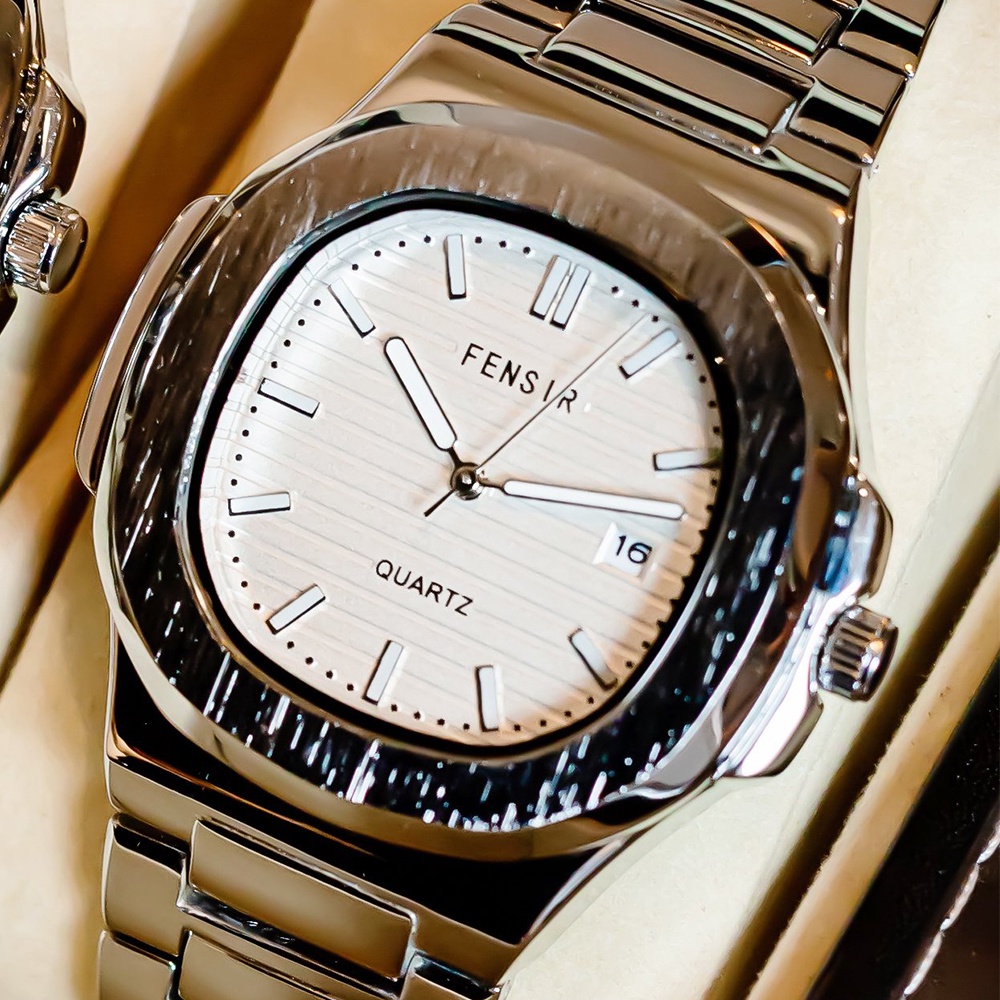 Đồng hồ nam chính hãng đẹp dây thép mặt vuông thời trang cao cấp chống nước giá rẻ ROZIDA DH17 | BigBuy360 - bigbuy360.vn