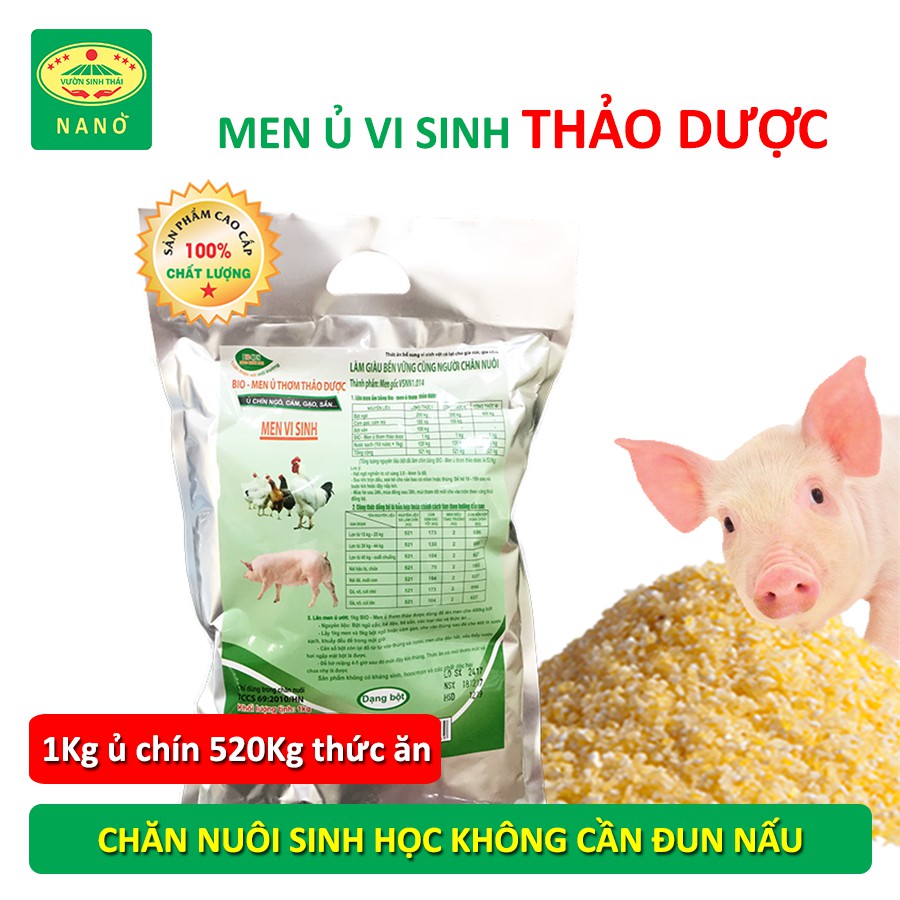 [Combo 2] Chế phẩm sinh học VƯỜN SINH THÁI và Men ủ vi sinh thảo dược BIO-MEN cho Chăn Nuôi sạch, không mùi hôi