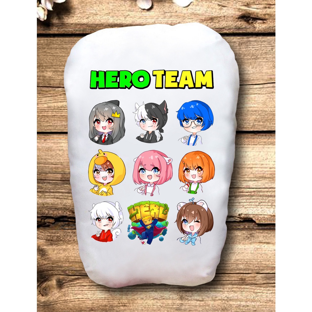 Gối Ôm- Gấu Bông Hero Team in hình 2 mặt bền- đẹp- giặt không bay màu