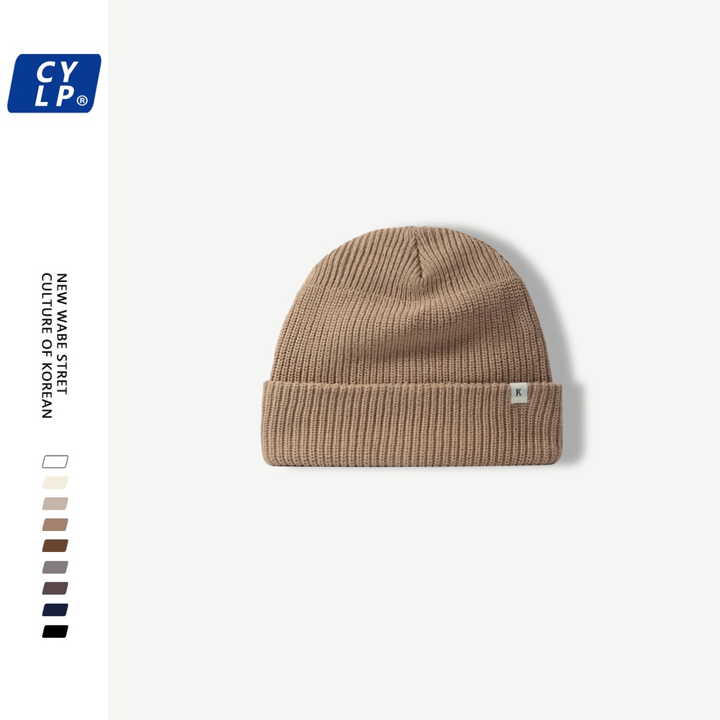 Mũ Len Dệt Kim In Chữ K Đơn Giản Bảo Vệ Tai Thời Trang Mùa Đông Phong Cách Hàn Quốc Cho Nam Và Nữ