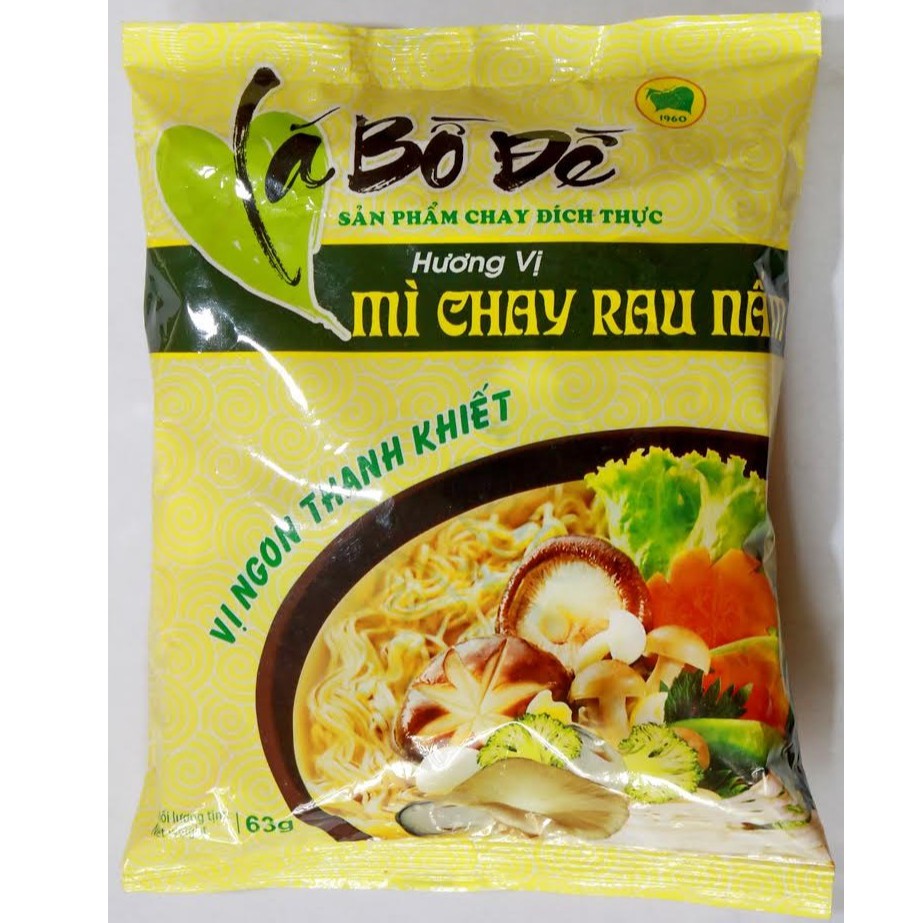 Mì chay Lá Bồ Đề rau nấm  - Mixed Mushroom Flavored Vegetarian Instant Noodles