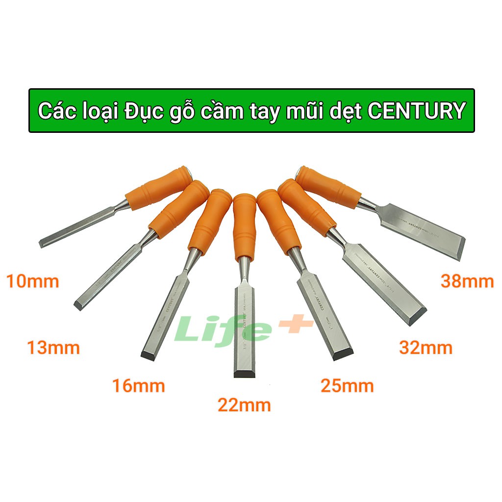 Đục gỗ cầm tay mũi dẹt Century