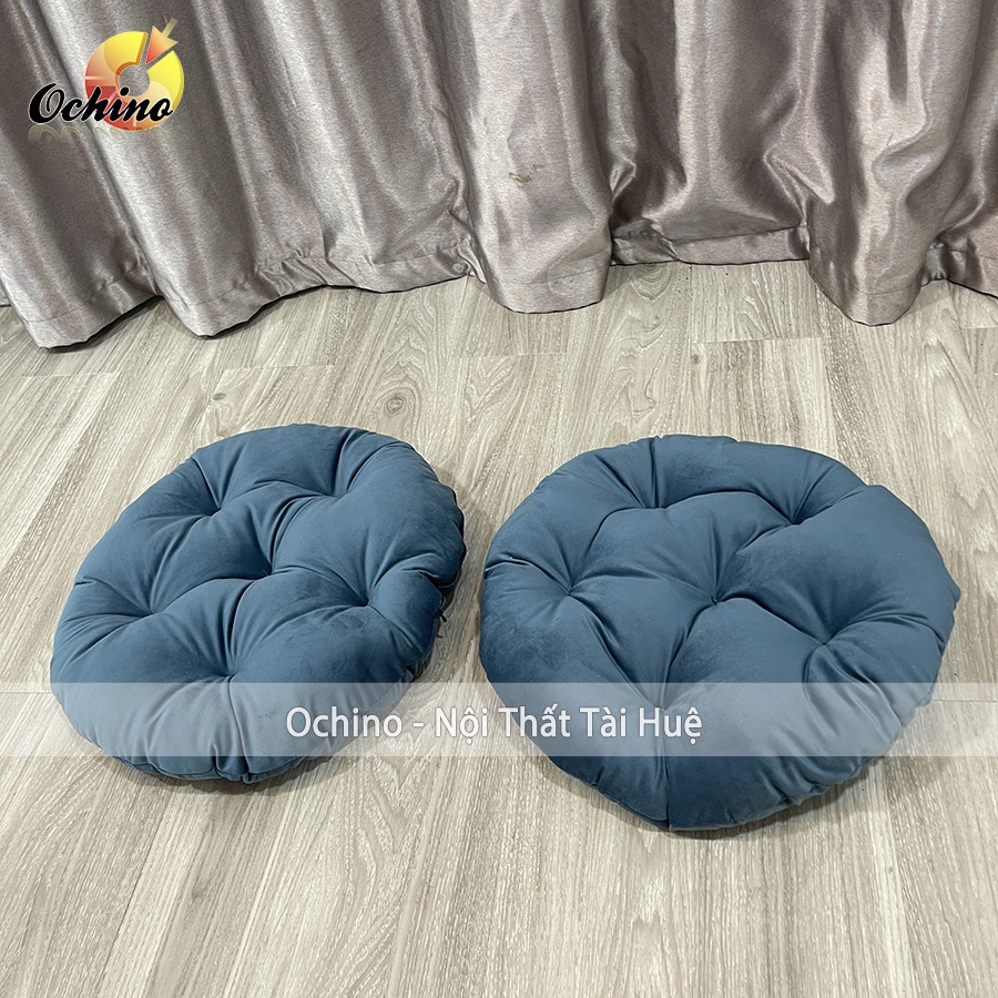 Đệm Tròn Ghế Ban Công, Đệm Ngồi Bệt Quán Trà Sữa, Yoga Vải Nhung Mệm Mịn Size 40Cm ( Đủ Màu)