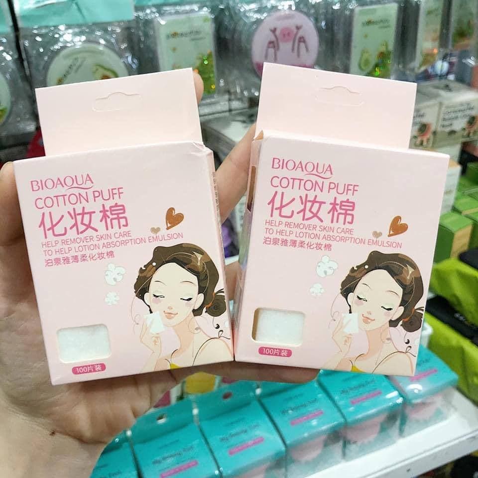 Bông Tẩy Trang BioAqua 1 Hộp 100 Miếng Hàng Nội Địa Trung | BigBuy360 - bigbuy360.vn