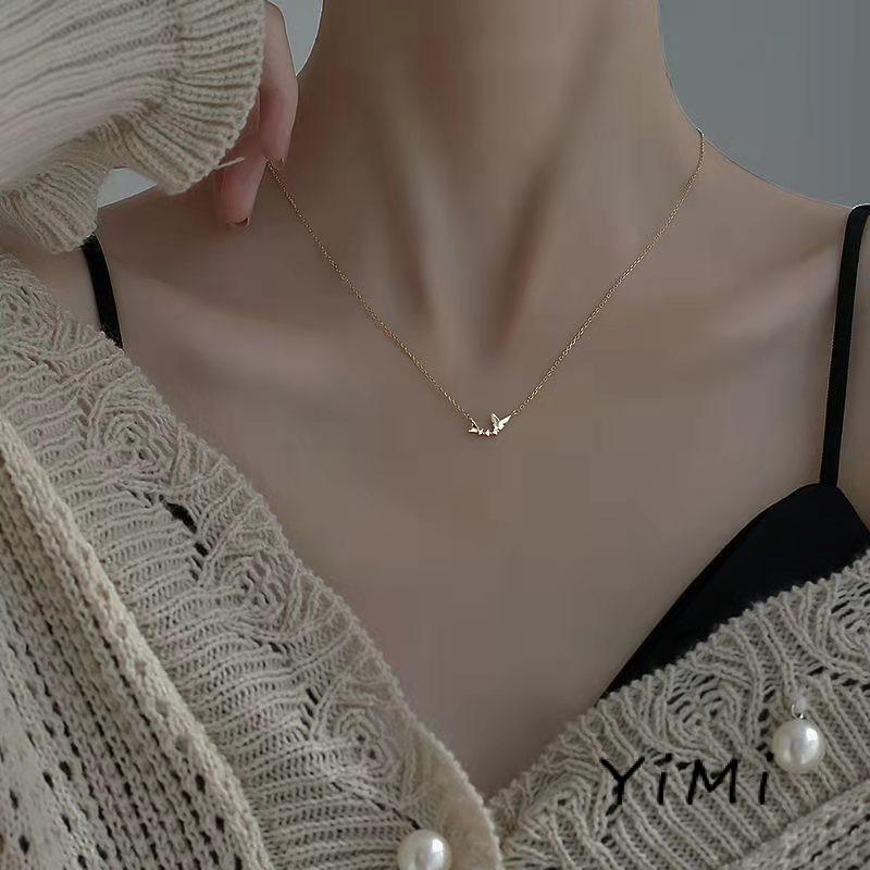 Vòng cổ Mặt Hình Bươm Bướm Phong Cách Hàn Quốc Thời Trang Cho Nữ