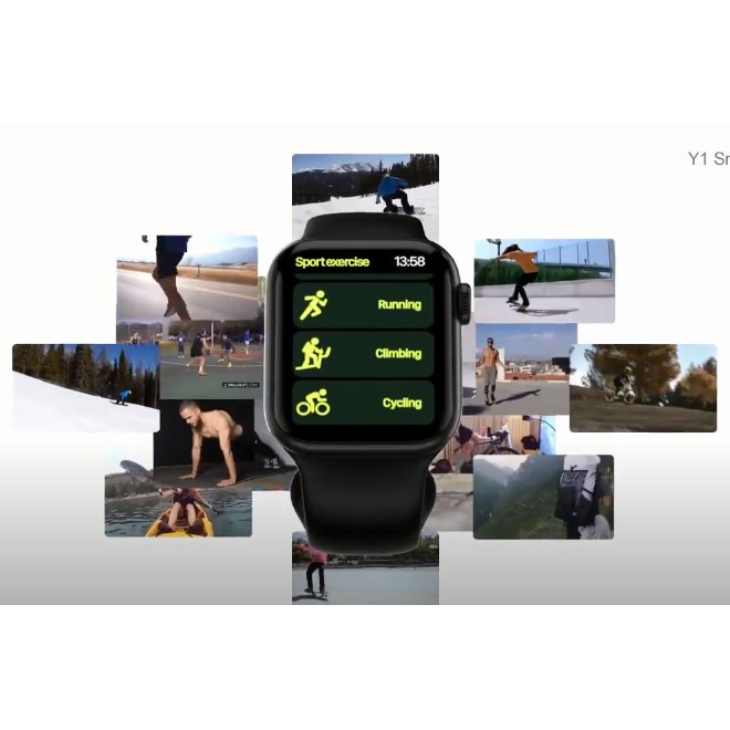 Đồng hồ thông minh Smart Watch Hoco Y1 kết nối Bluetooth hỗ trợ nghe gọi, theo dõi sức khỏe, thể thao...