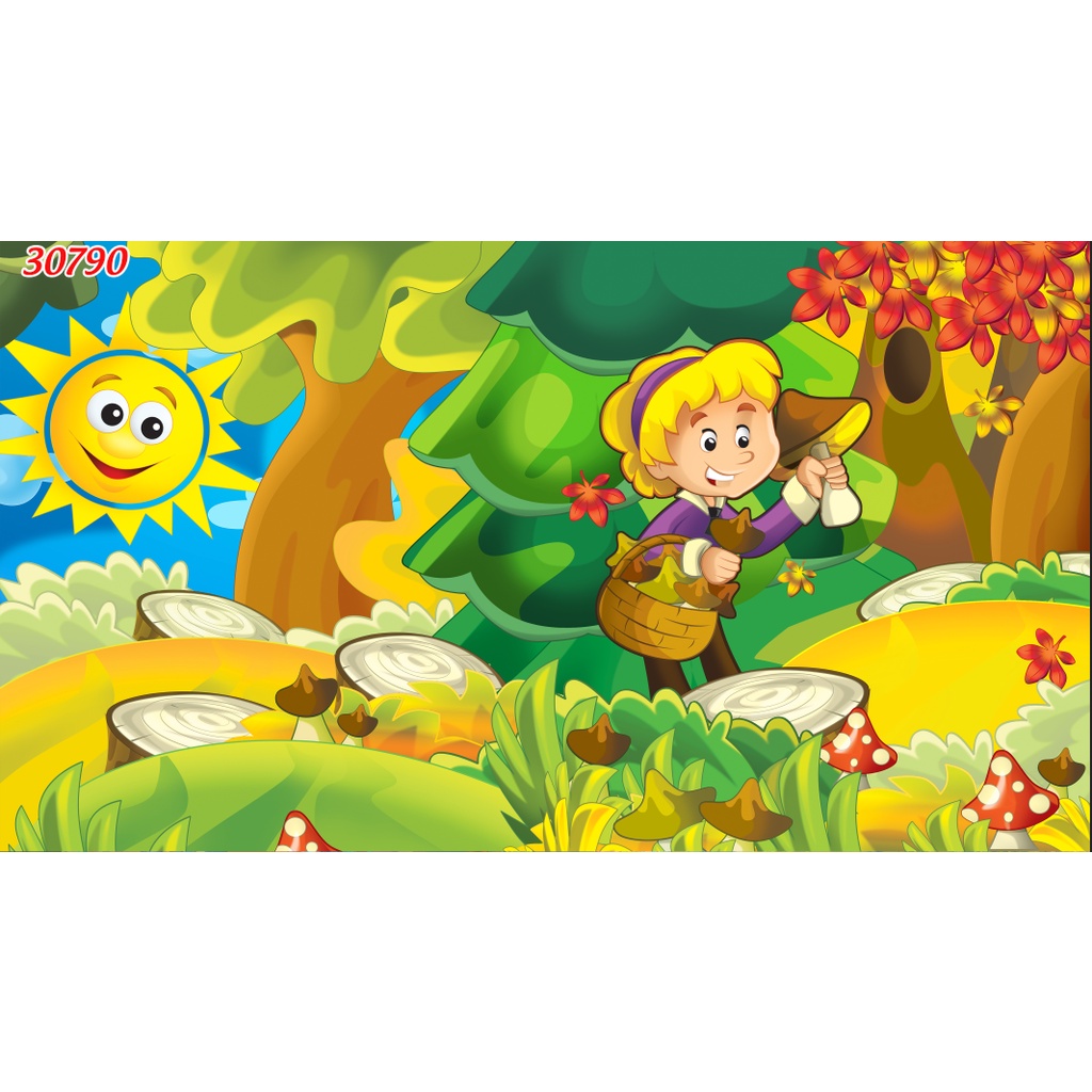 Tranh Dán Tường MẦM NON Hoạt Hình Ngộ Nghĩnh