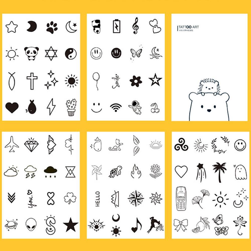 Set 5 Miếng Dán Hình Xăm Tạm Thời Không Phản Quang L1X9