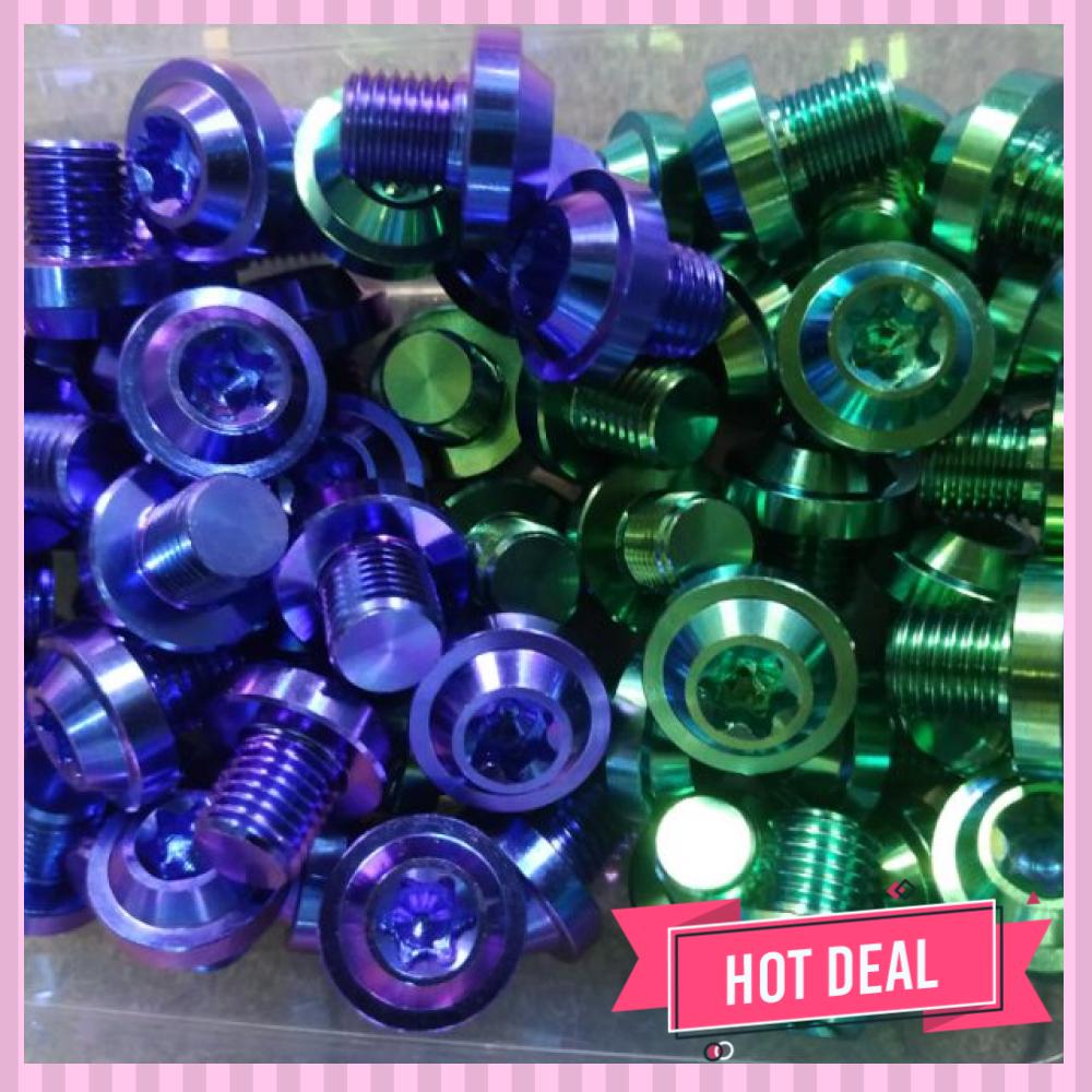 Ốc 10mm 1 phân trang trí chân kính chiếu hậu xe ren thuận và ren ngược