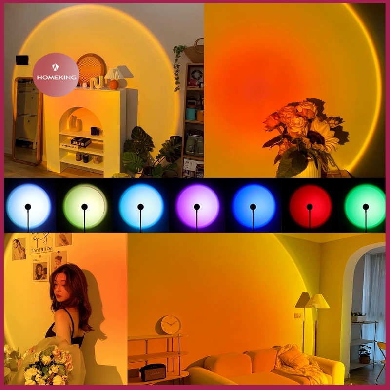 [Đèn hoàng hôn 7màu] Có decal chuyển đổi màu hoàng hôn, mặt trời, cầu vồng ảo diệu, chụp ảnh sống ảo, 𝗦𝗜𝗘̂𝗨 𝗛𝗢́𝗧 𝗧𝗜𝗞𝗧𝗢𝗞