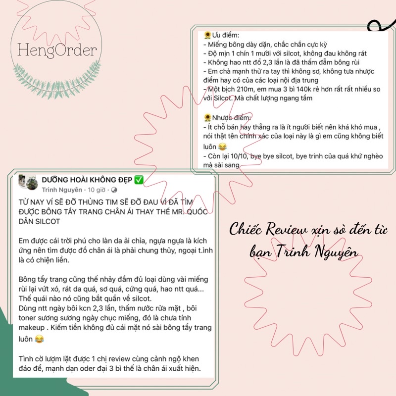 BÔNG TẨY TRANG JOYCARE 630 miếng