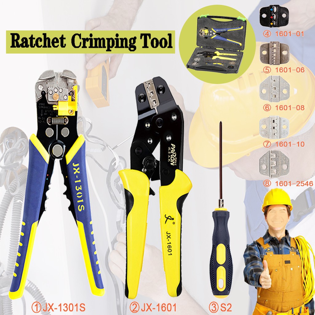 Paron? JX-D5301 Multifunctional Ratchet Crimping Tool Wire Strippers Terminals