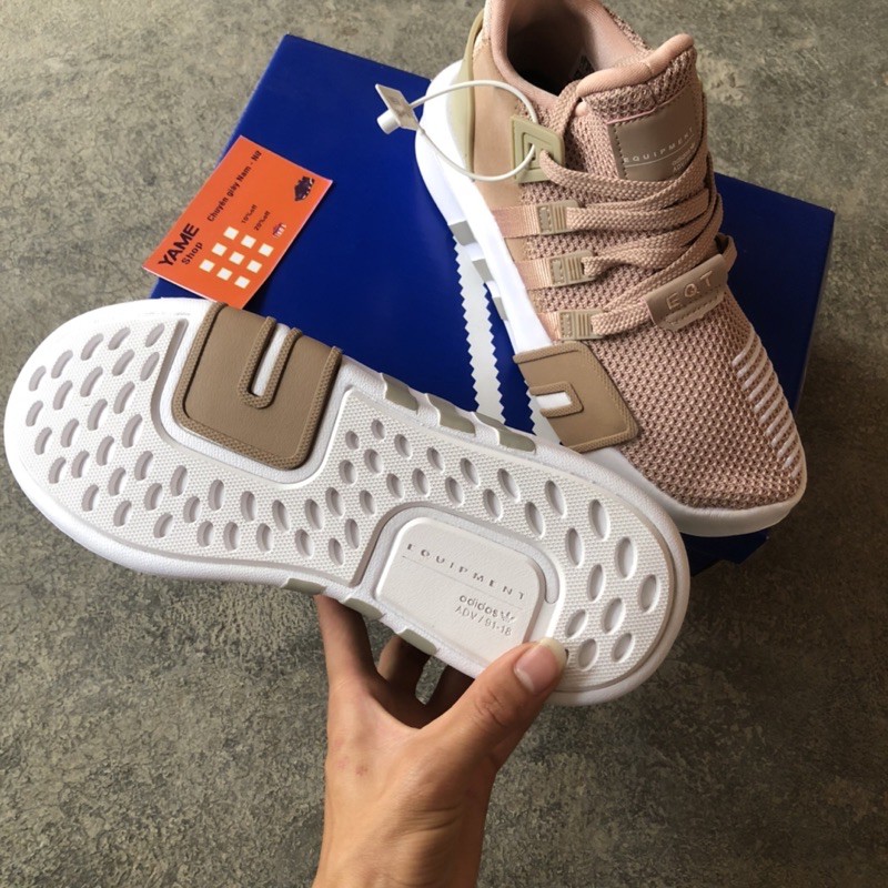 Giày thể thao sneaker EQT hồng đế trắng