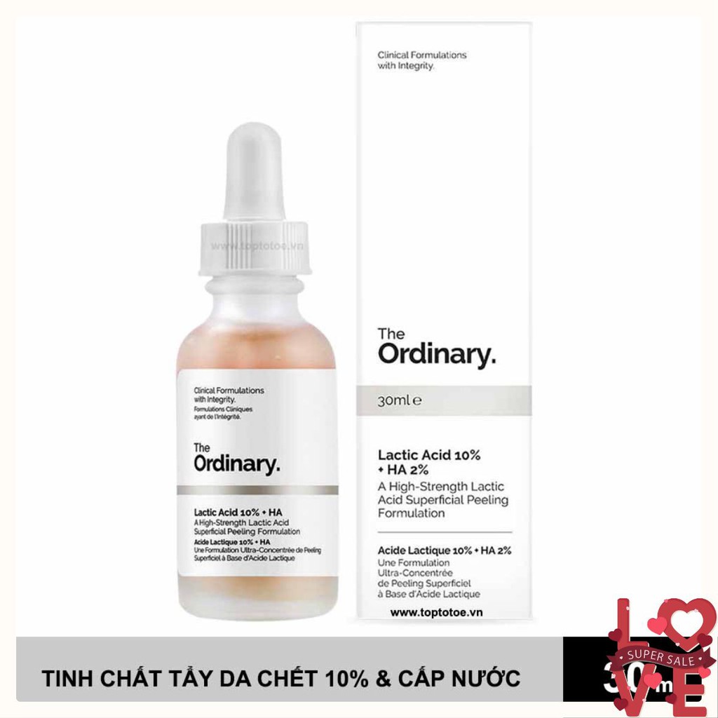 Tẩy da chết hóa học Lactic Acid + HA - The Ordinary ✾ﾑ