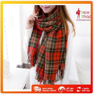 Khăn choàng caro nhỏ trẻ trung - Xả Kho - Khăn quàng cổ giữ ấm tạo nét cho bạn nữ