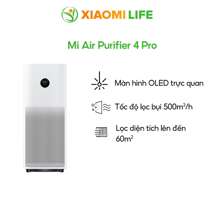 Máy lọc không khí Xiaomi Air Purifier 4 Pro - Hàng chính hãng - Bảo hành 12 tháng