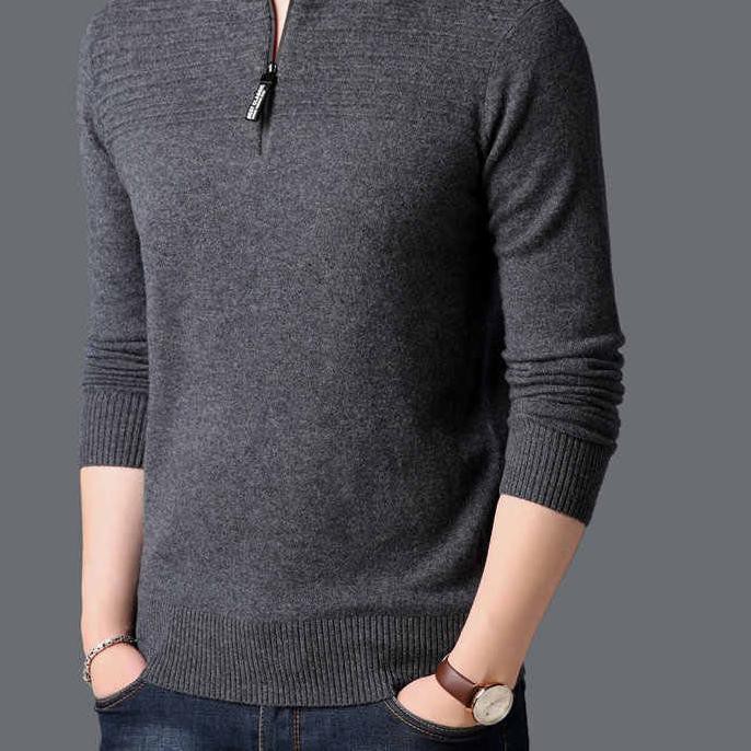 Áo Sweater Dệt Kim Phối Khóa Kéo Thời Trang Cho Nam Ppp-597