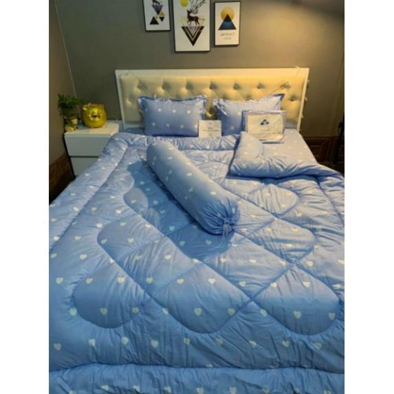 Trọn Bộ 5 Món chăn phao ga gối poly cotton hàng loại 1 mẫu mới 2021