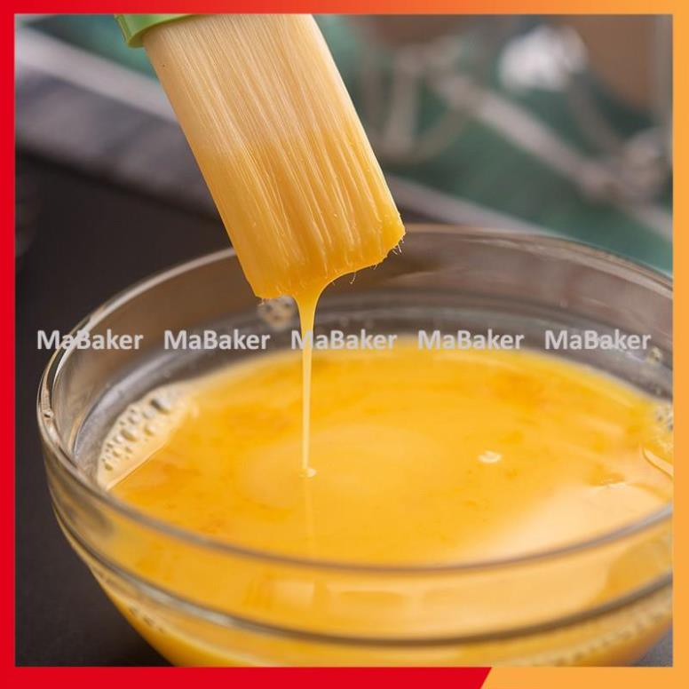 Chổi quét dầu lông mịn, loại tốt, bền đẹp cán dài, size 5,5cm và 3cm, dài 23cm. - MaBaker