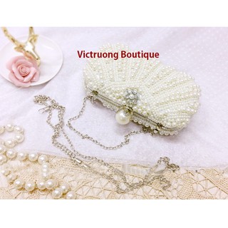 Clutch cầm tay ngọc trai