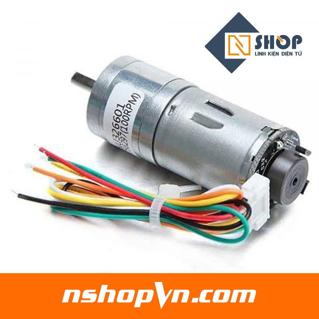 Động cơ DC giảm tốc GA25 Encoder 12RPM/ 60RPM/ 130RPM/ 190RPM/ 200RPM/ 250RPM/ 280RPM/ 400RPM/ 600RPM/ 620RPM /1360RPM